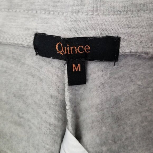 Quince SuperSoft Fleece Cropped Wide Leg Pants M Heather Gray Lounge Cozy Comfy - Picture 10 of 16